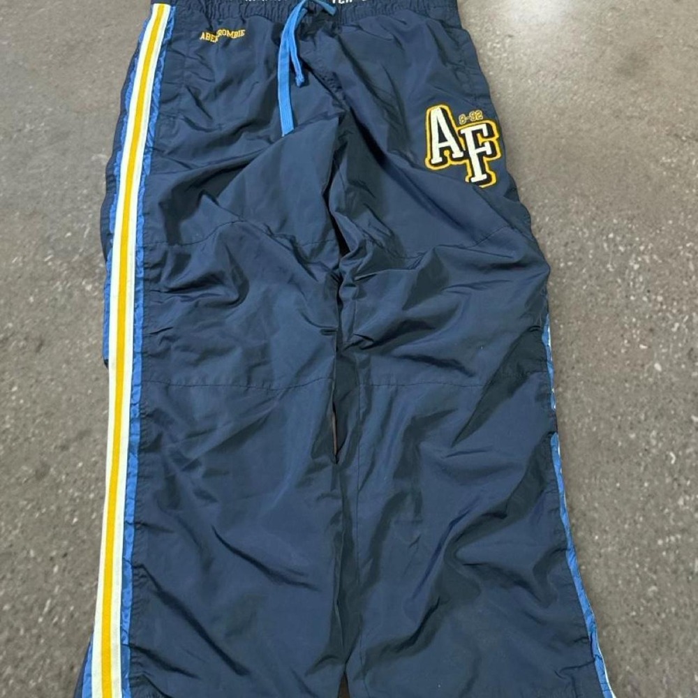 Abercrombie and Fitch Mens Blue Yellow Y2K Track Pants Large